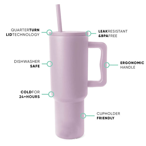 40oz Handle Cup 304 Stainless Steel Cold Insulation Large Tumbler Ice Cup